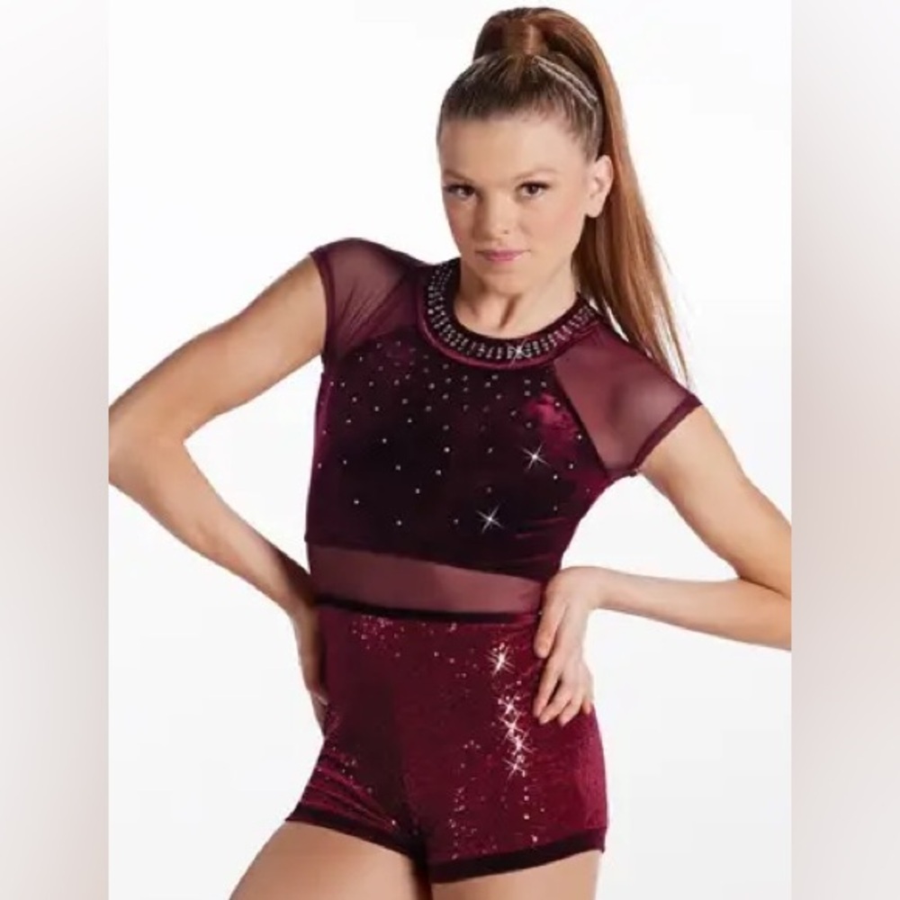Weissman Burgundy Dance Costume - image 1